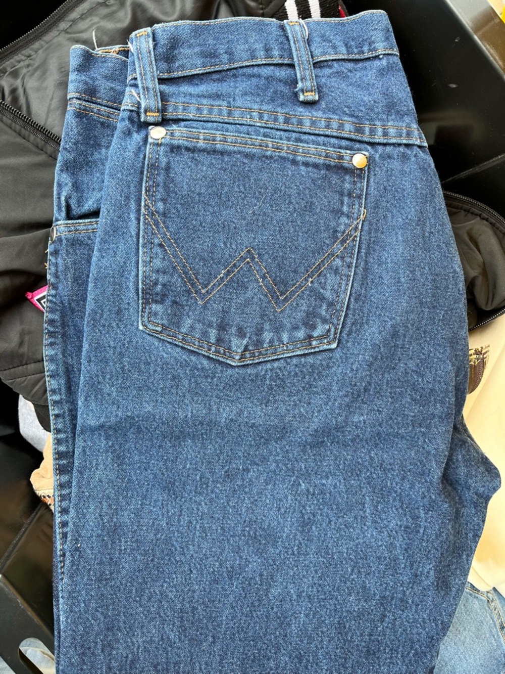 Wrangler Men's Relaxed Blue Jeans 34x32 - Picture 4 of 7